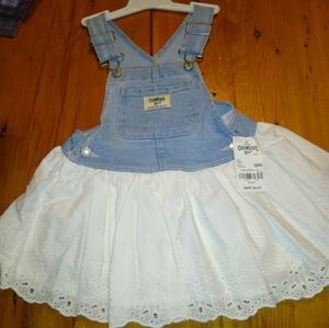 Nwt oshkosh skirtall  white eyelet 18 months